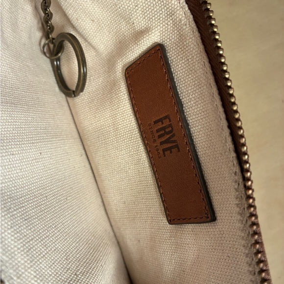 Frye Melissa Leather Snap Card Wallet Cognac Brown - Picture 5 of 5